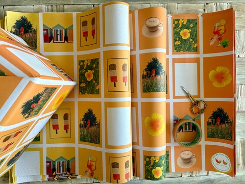 Orange wrapping paper fsc - wrapping, paper.
