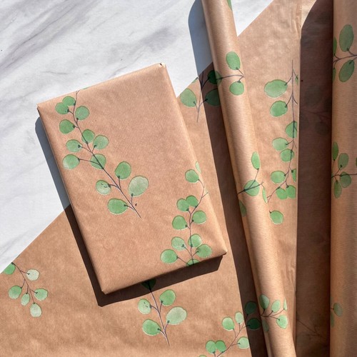 Wrapping paper eucalyptus - wrapping,