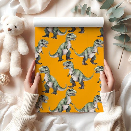 Dinosaur gift wrap t rex - dinosaur,