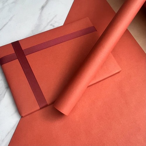 Wrapping paper orange clay - paper,