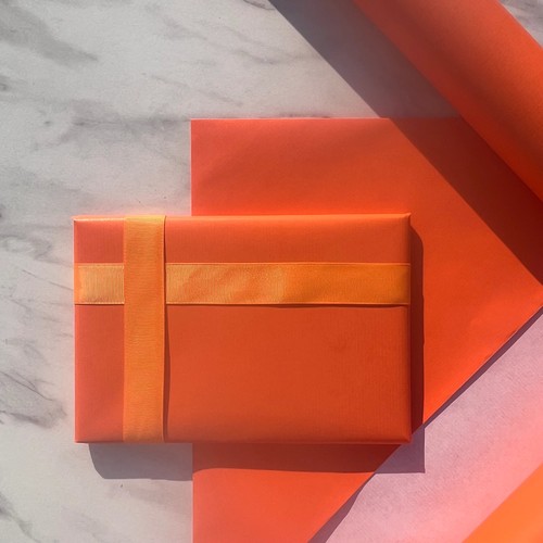 Wrapping paper orange - wrapping,
