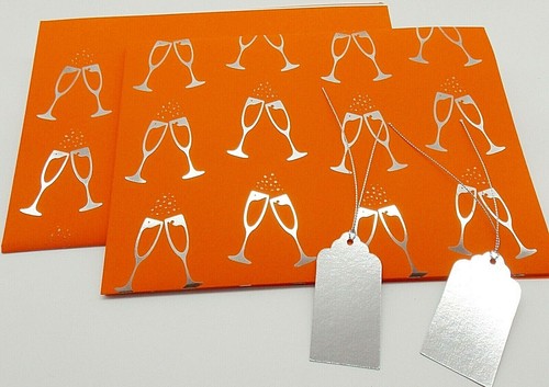 Orange celebration gift wrap - gift,
