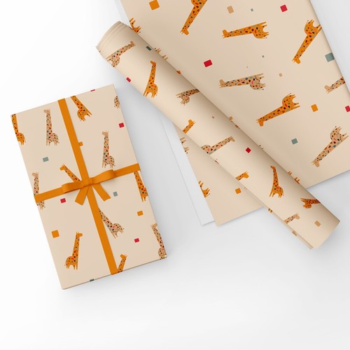 Giraffe gift wrapping - gift,