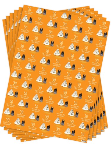 50th birthday wrapping paper - 50th,