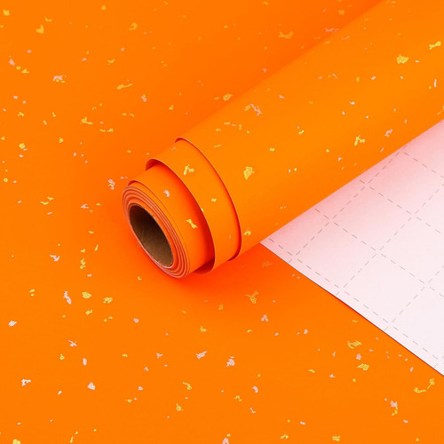Orange wrapping paper roll - wrapping,